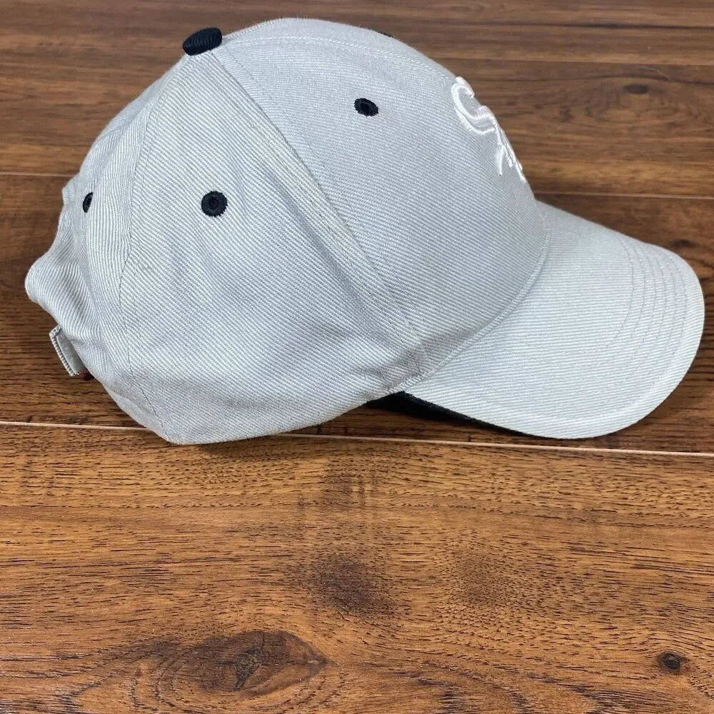 Chicago White Sox Hat MLB Gray Baseball Cap One Size Adjustable Strapback